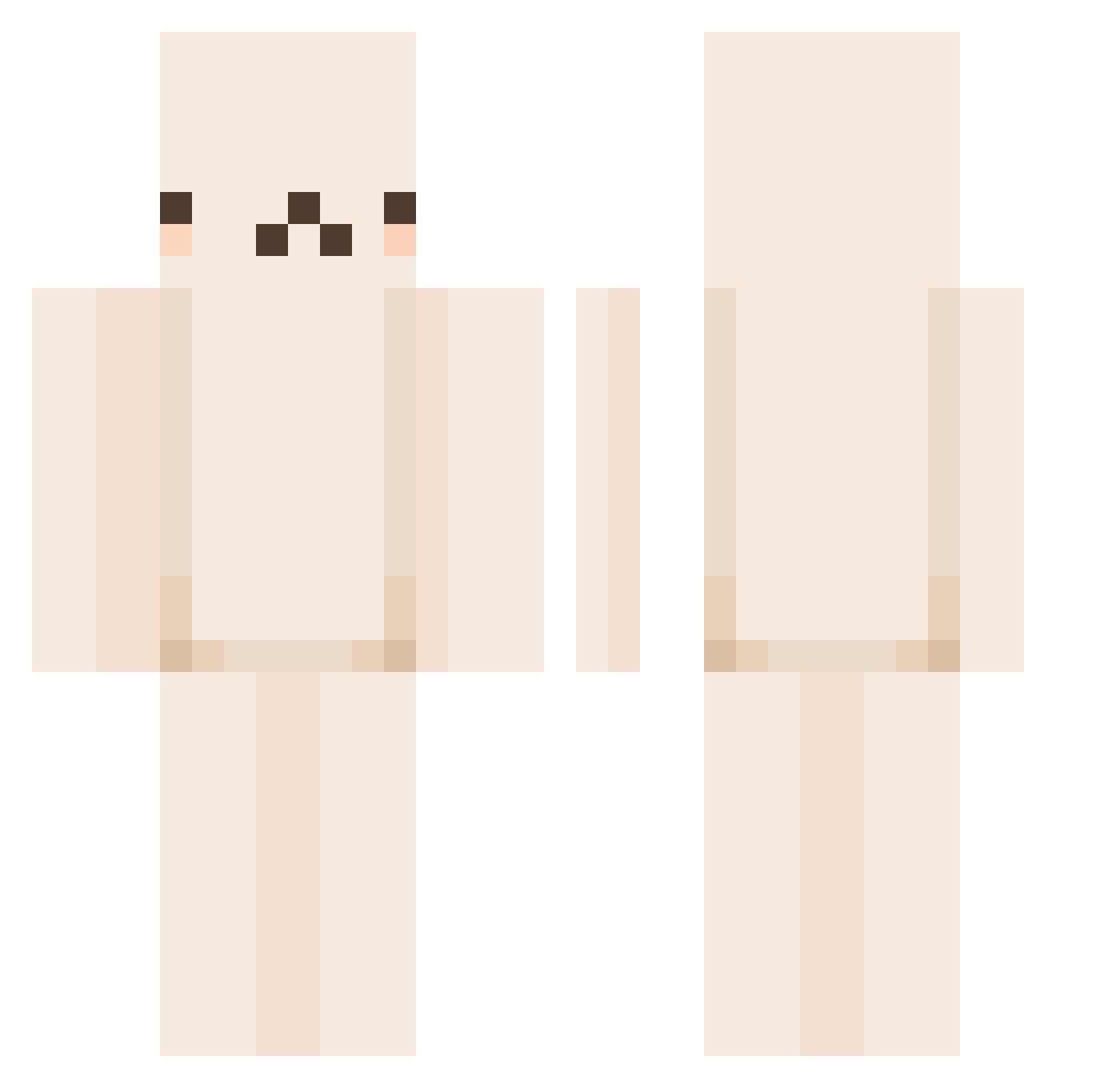 Purple_young Minecraft skin, front and back view