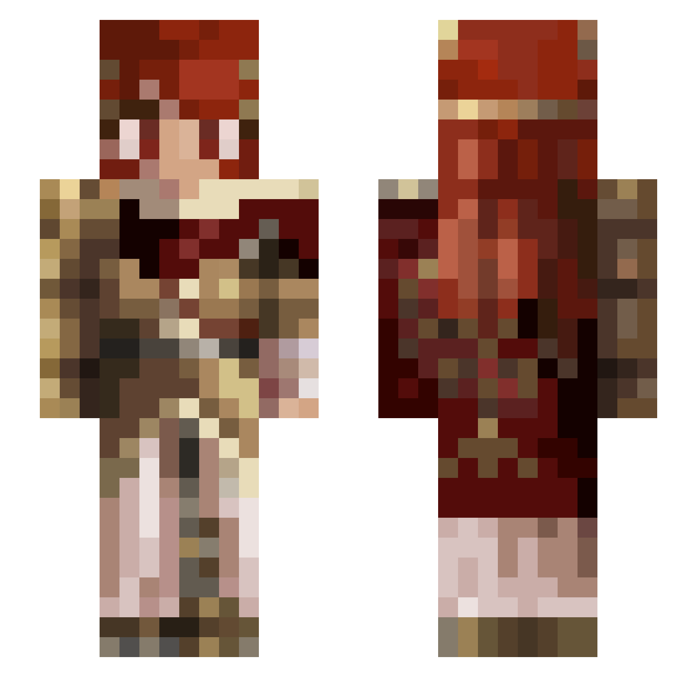 cassmlig Minecraft skin, front and back view