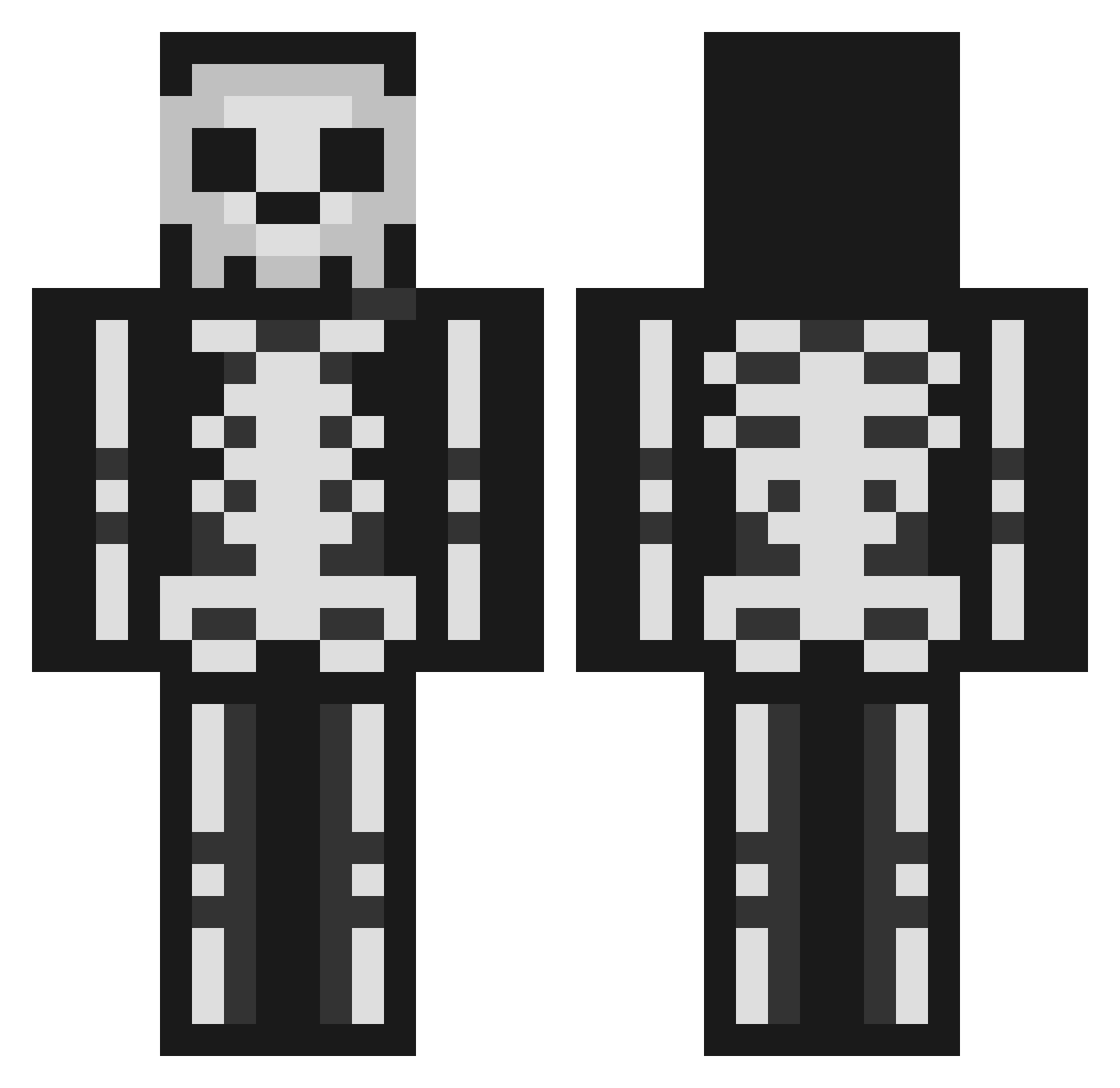 zopfhy Minecraft skin, front and back view
