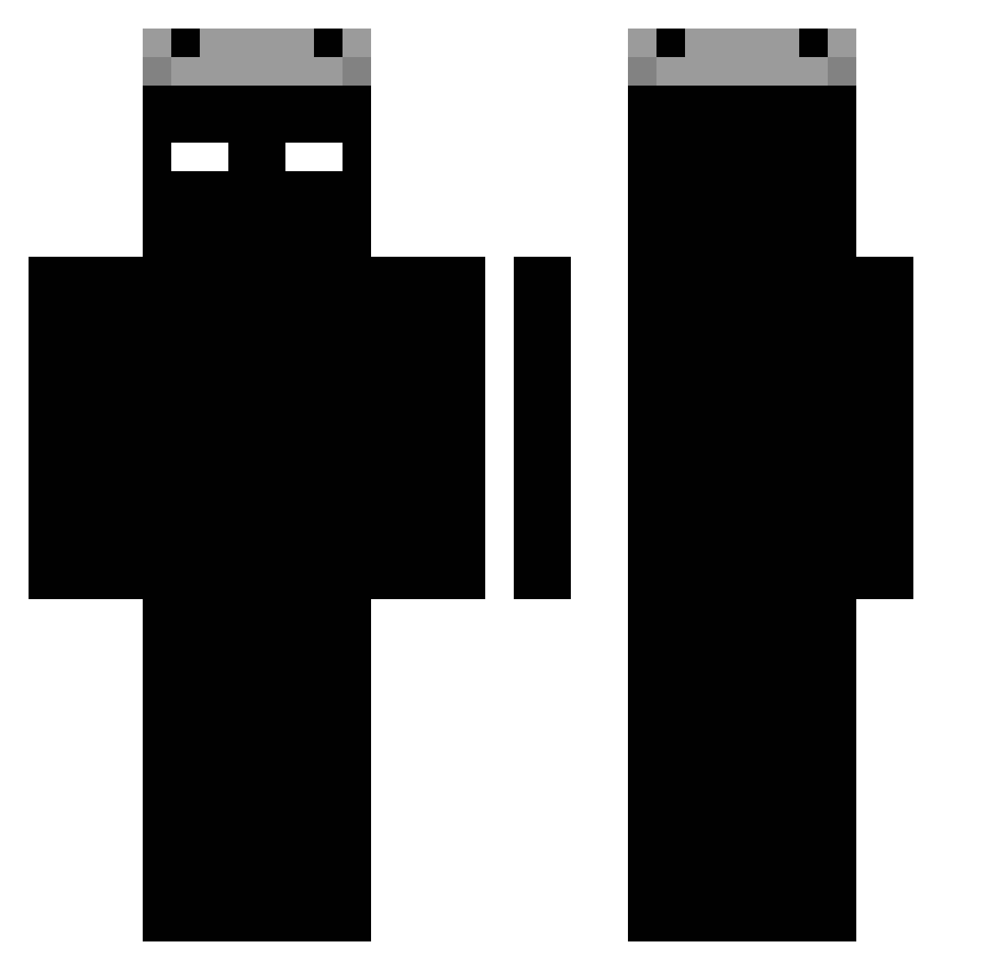 NuNuPunch Minecraft skin, front and back view