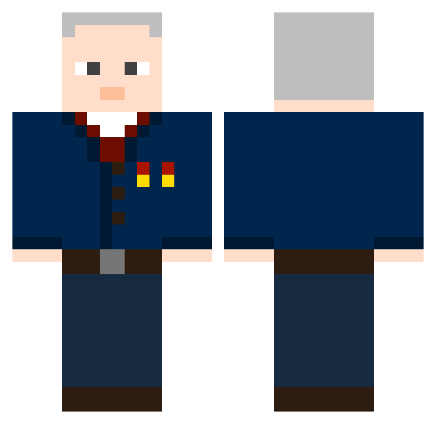 DarkxSparksx3BWC Minecraft skin, front and back view