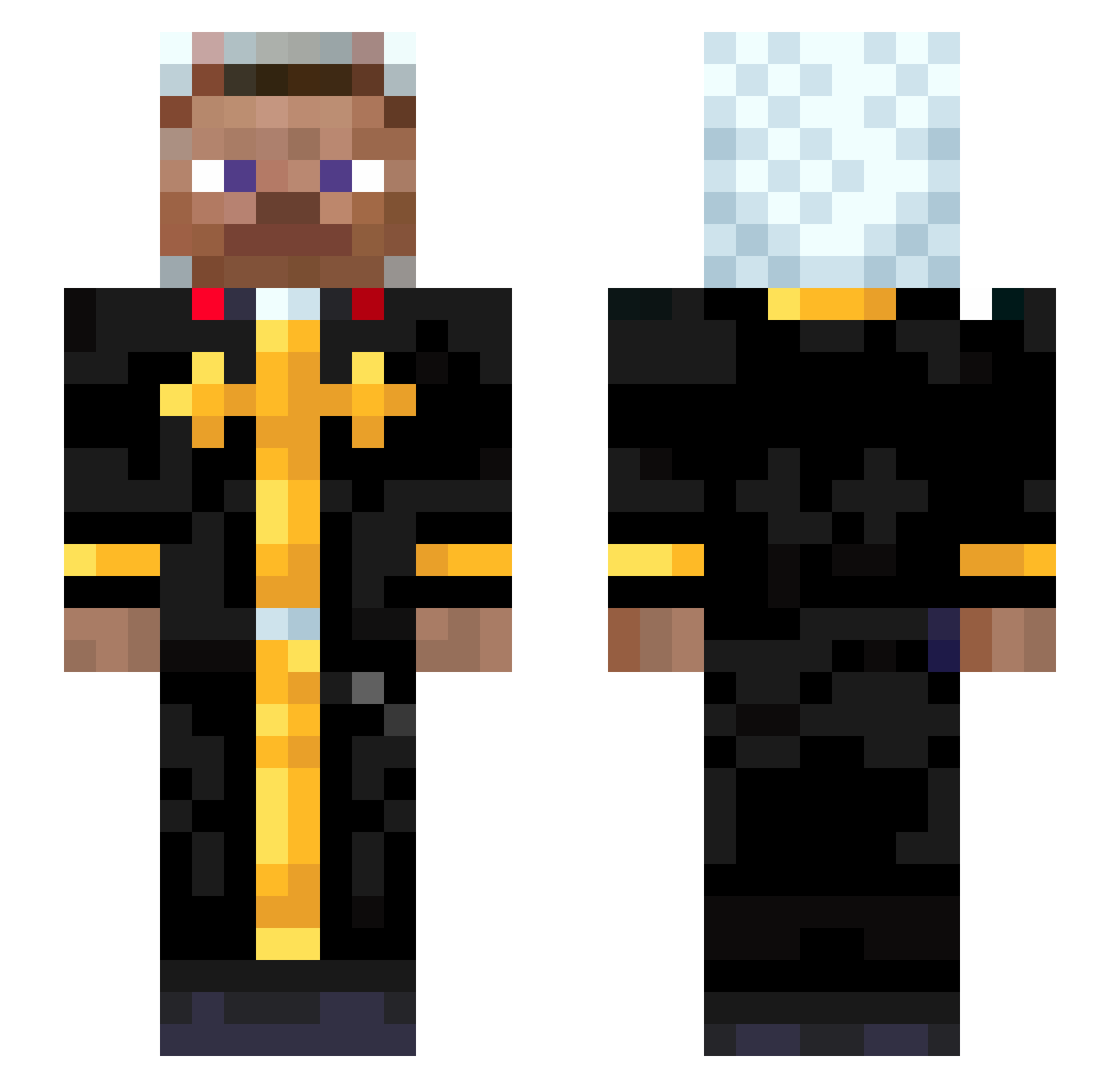 SoldierTaker Minecraft skin, front and back view