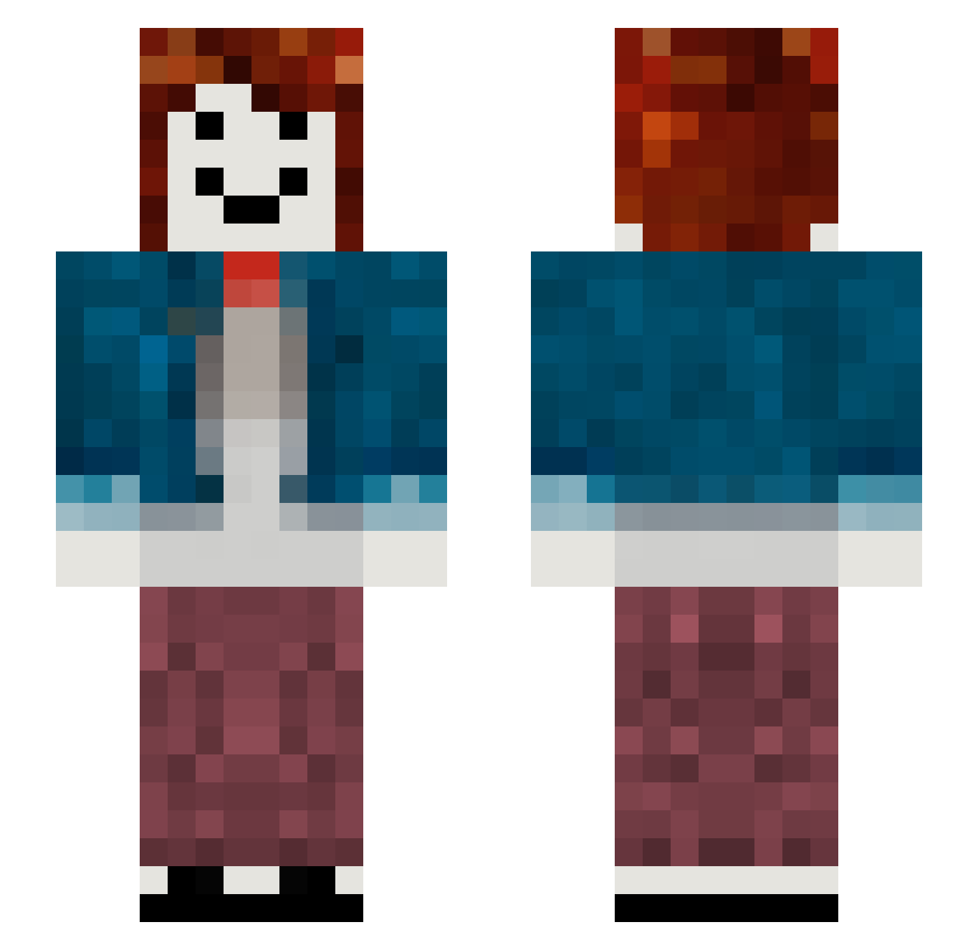 chegoradii Minecraft skin, front and back view