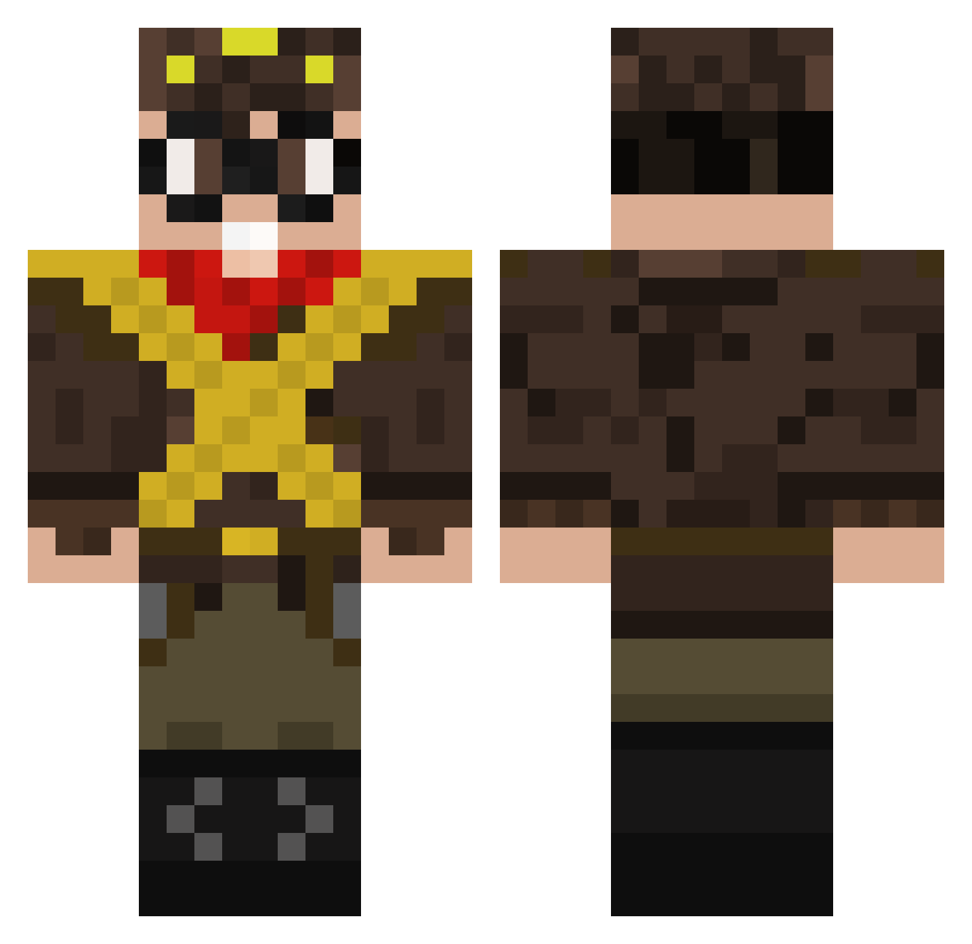 jer_1 Minecraft skin, front and back view
