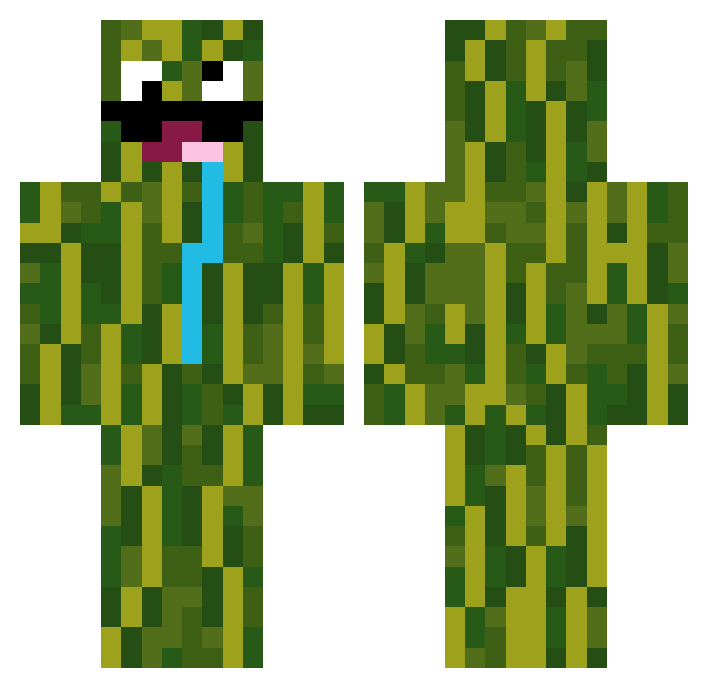 Mdawgsizzle Minecraft skin, front and back view