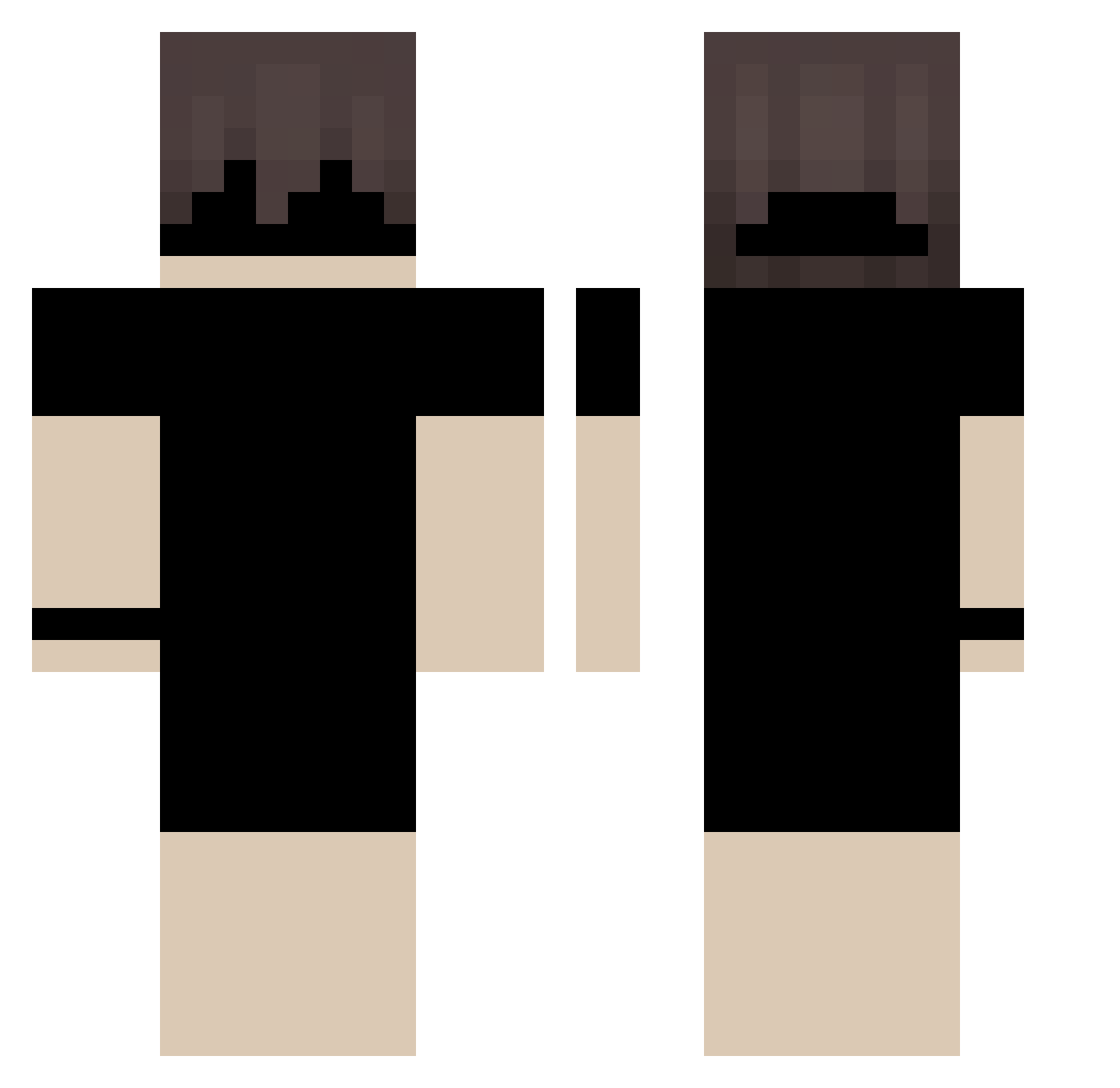 Caueznn Minecraft skin, front and back view