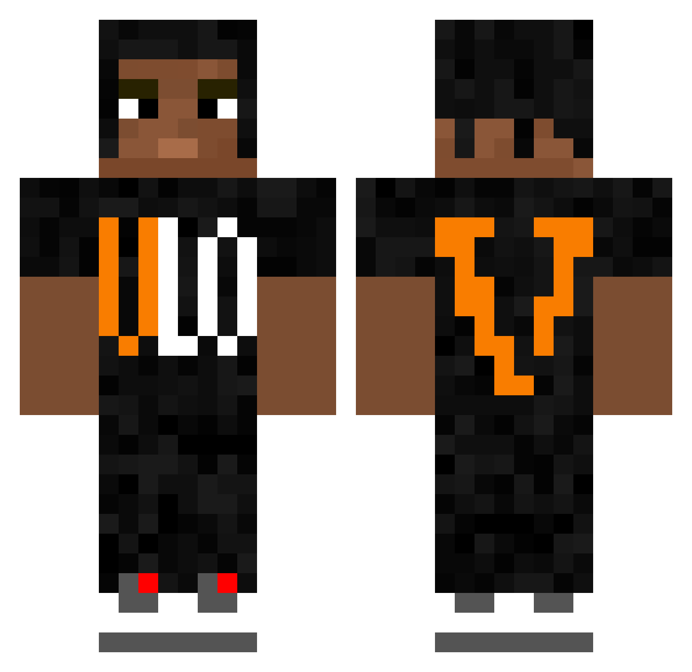 Maruchaan Minecraft skin, front and back view