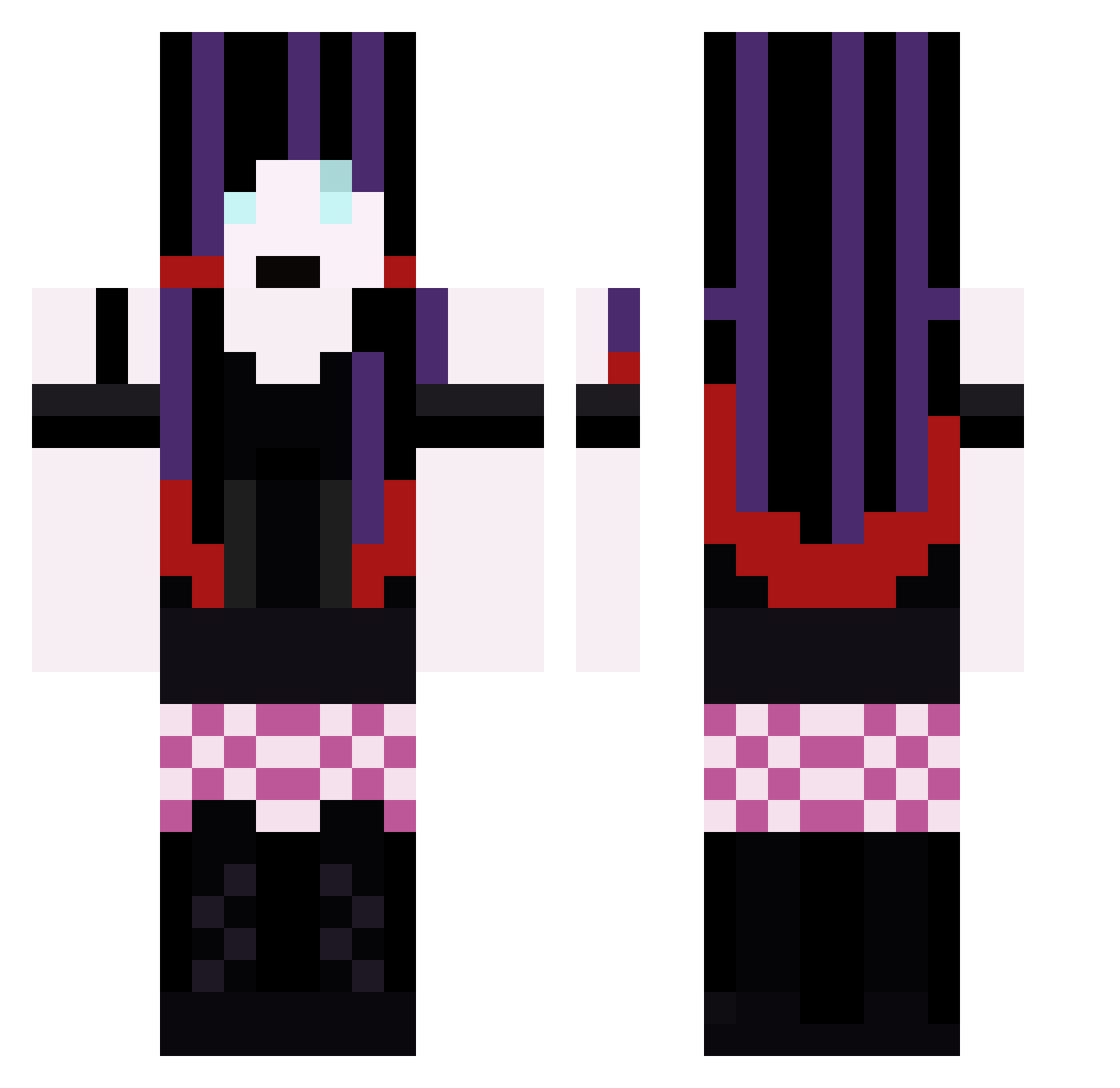 edwardccraft Minecraft skin, front and back view