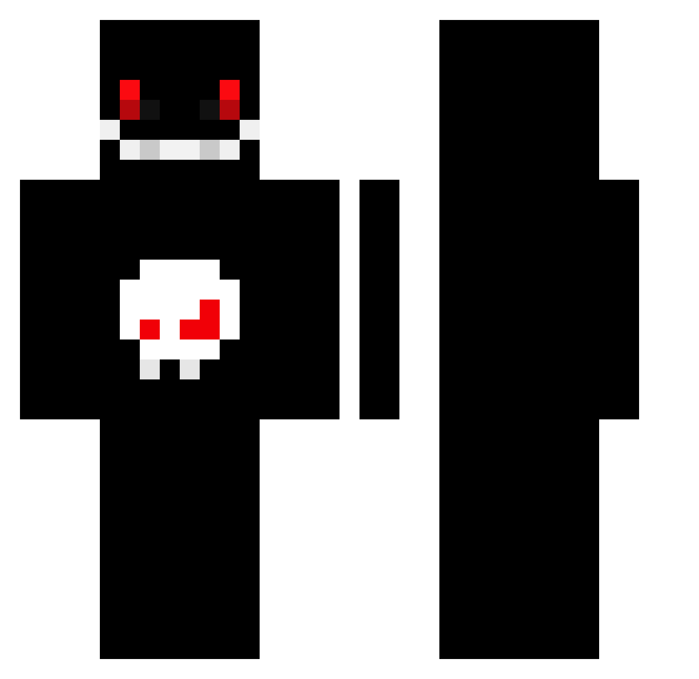 shyb Minecraft skin, front and back view