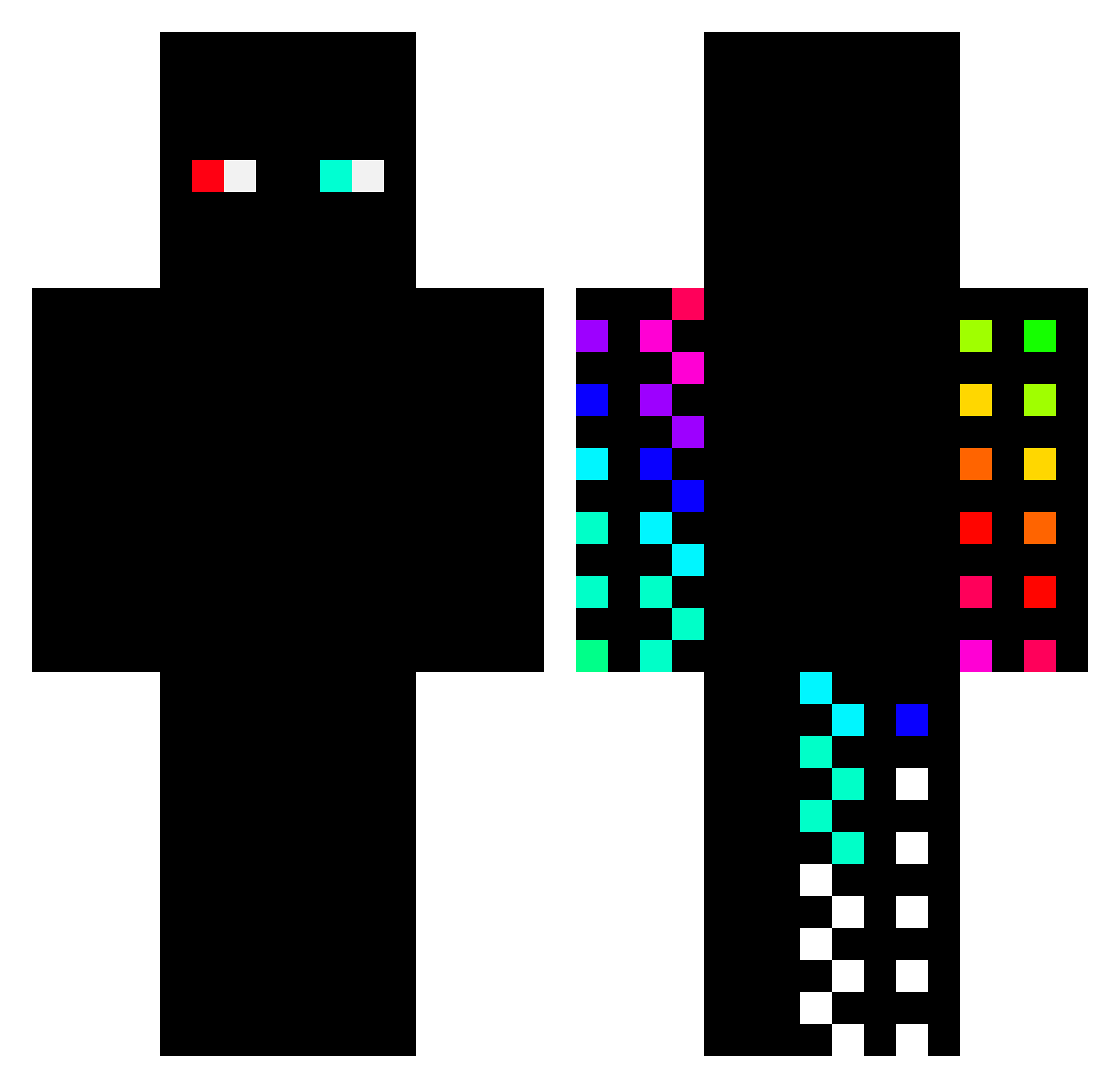TorinI1 Minecraft skin, front and back view