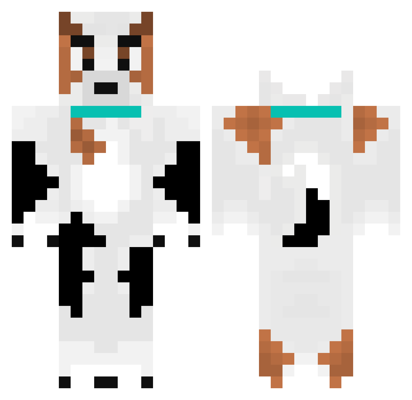 Stains Minecraft skin, front and back view