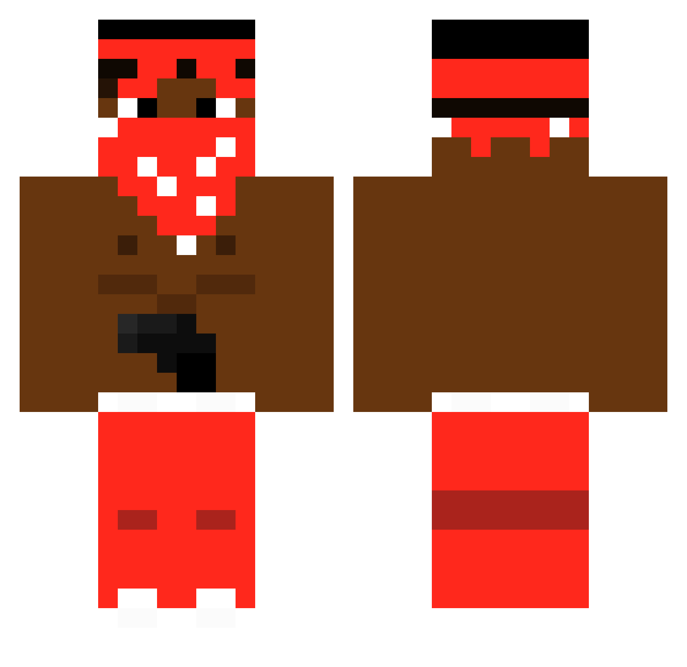 z_Sasuke Minecraft skin, front and back view