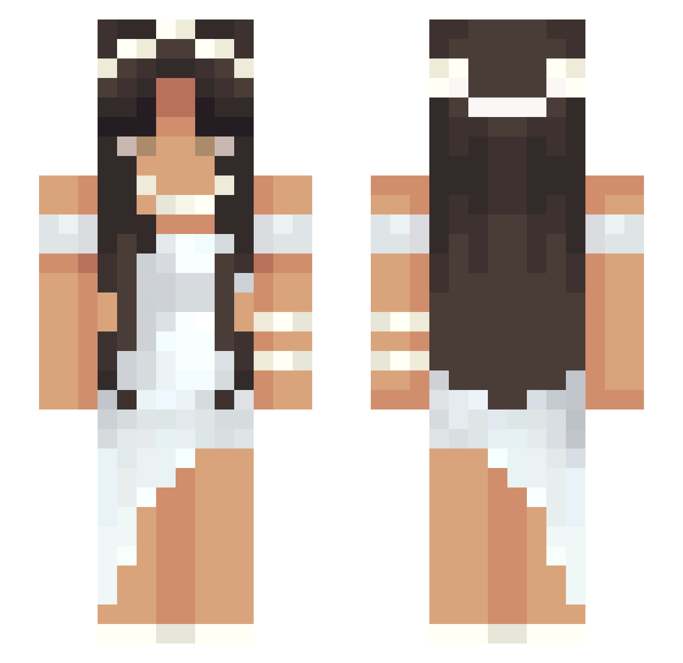 codlingx Minecraft skin, front and back view