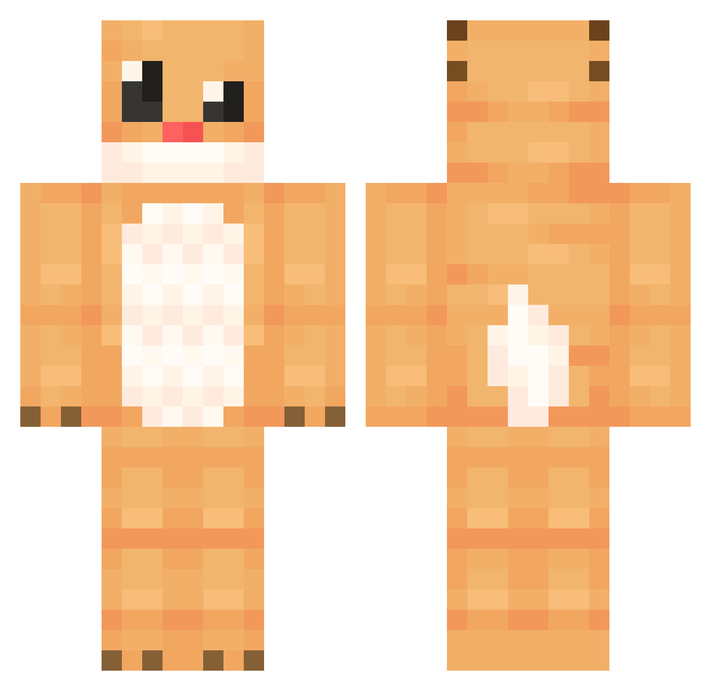 GIRINBOY Minecraft skin, front and back view