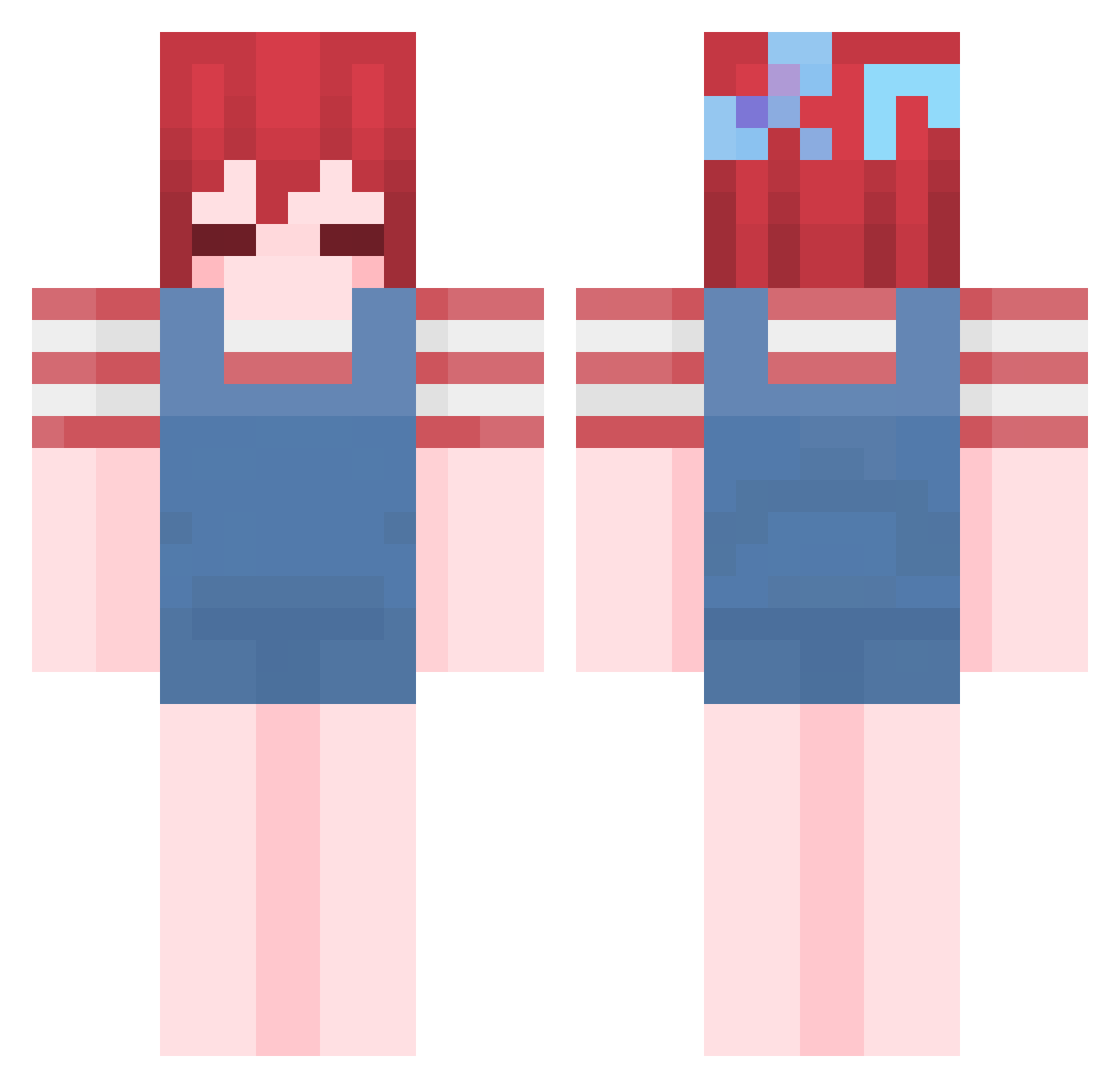 dlwoals1029 Minecraft skin, front and back view