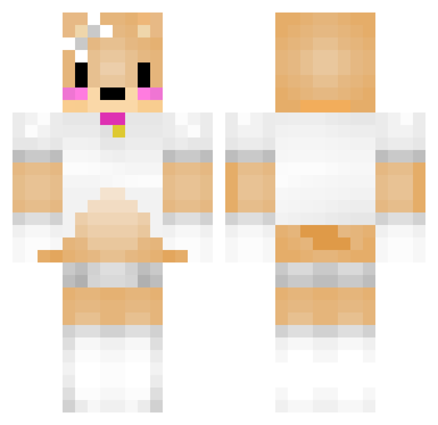 puppyfein Minecraft skin, front and back view