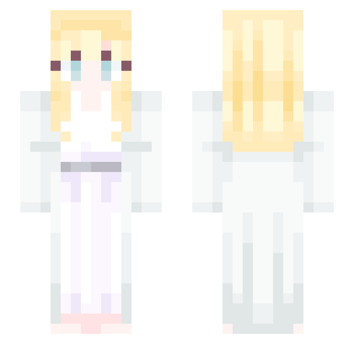 Historiiaa Minecraft skin, front and back view