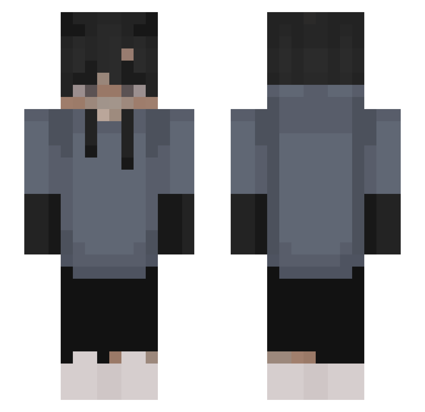AHZ_Hype Minecraft skin, front and back view