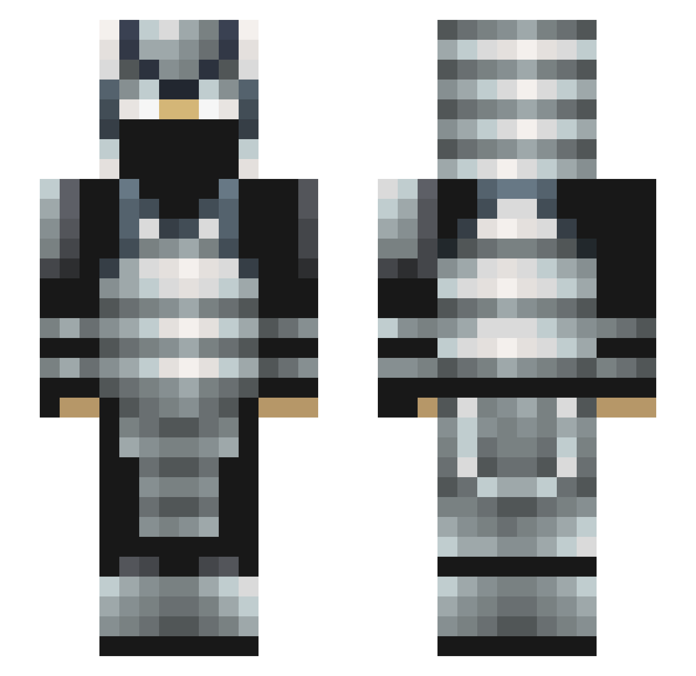 Bee_Willy Minecraft skin, front and back view