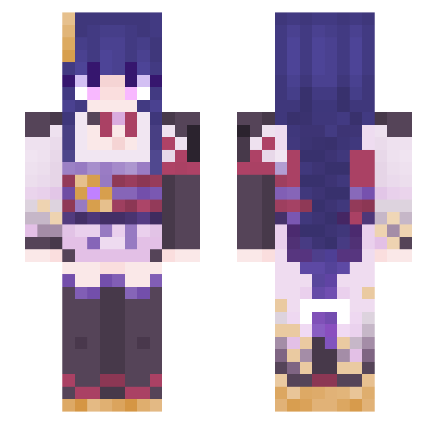frDzieciaki Minecraft skin, front and back view