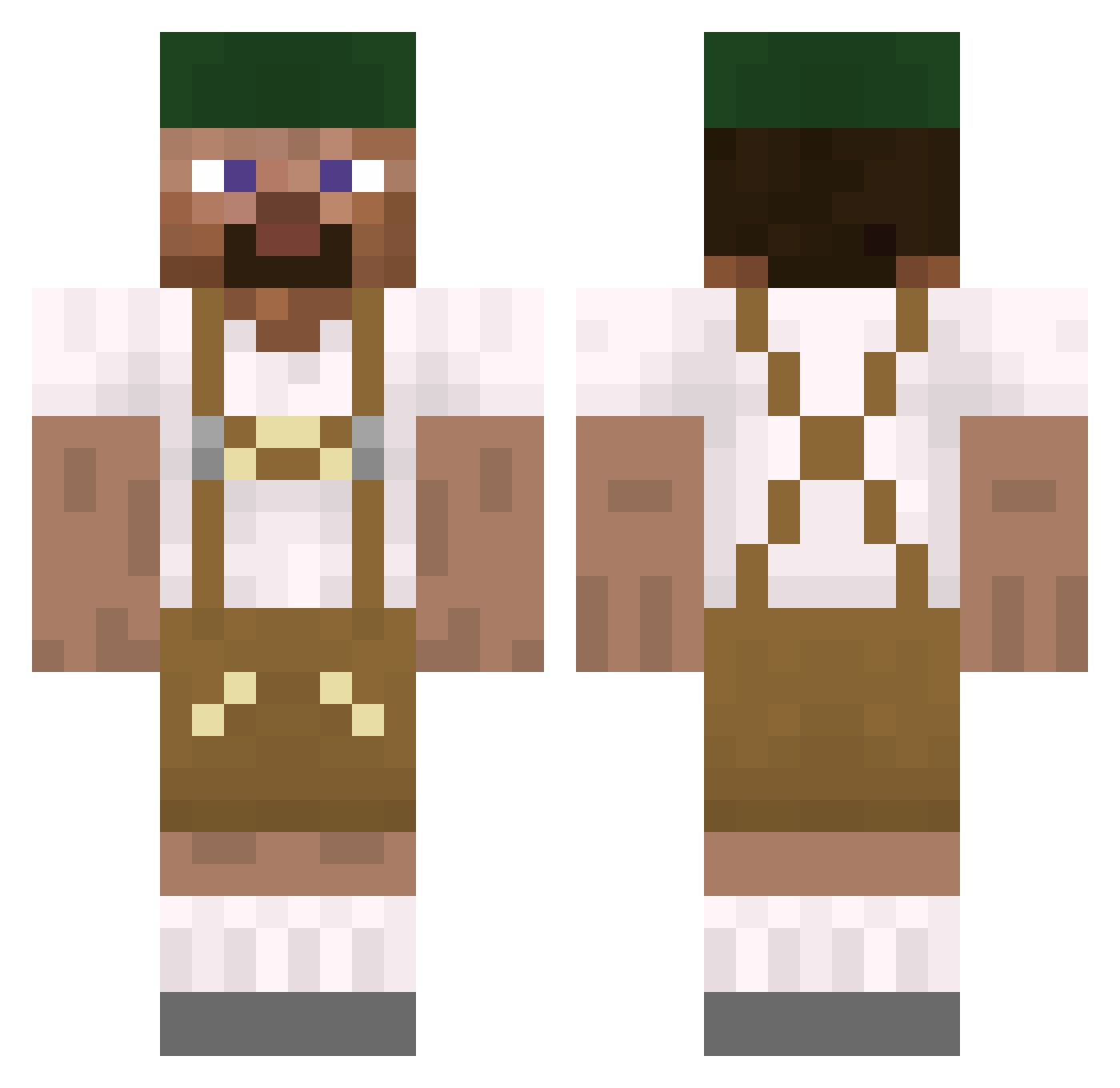 eddomarshall Minecraft skin, front and back view