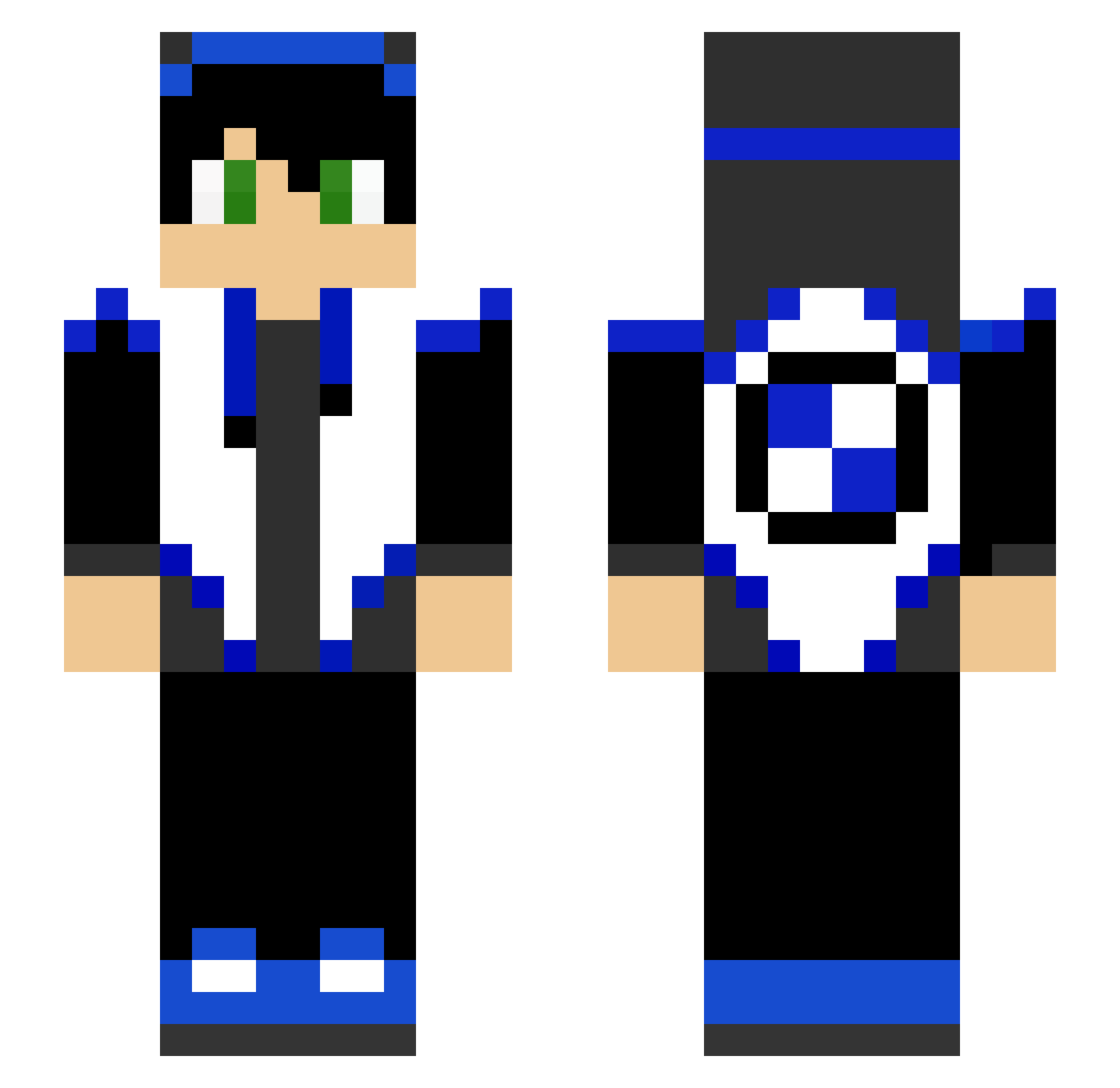 xSparKz Minecraft skin, front and back view