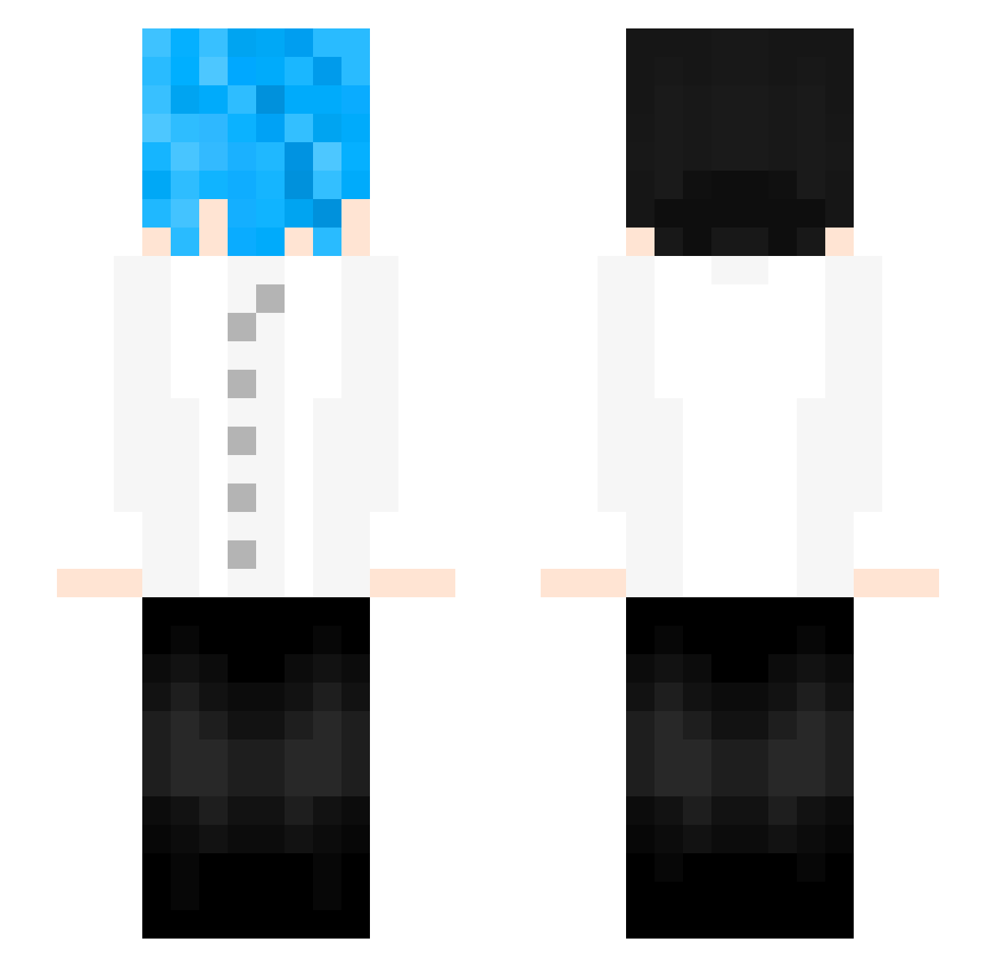 Unrruly Minecraft skin, front and back view