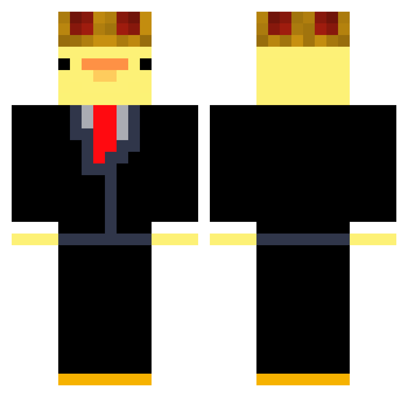 ducksdad Minecraft skin, front and back view