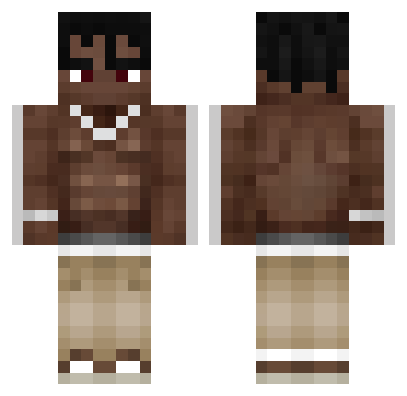 DodoRxth06 Minecraft skin, front and back view