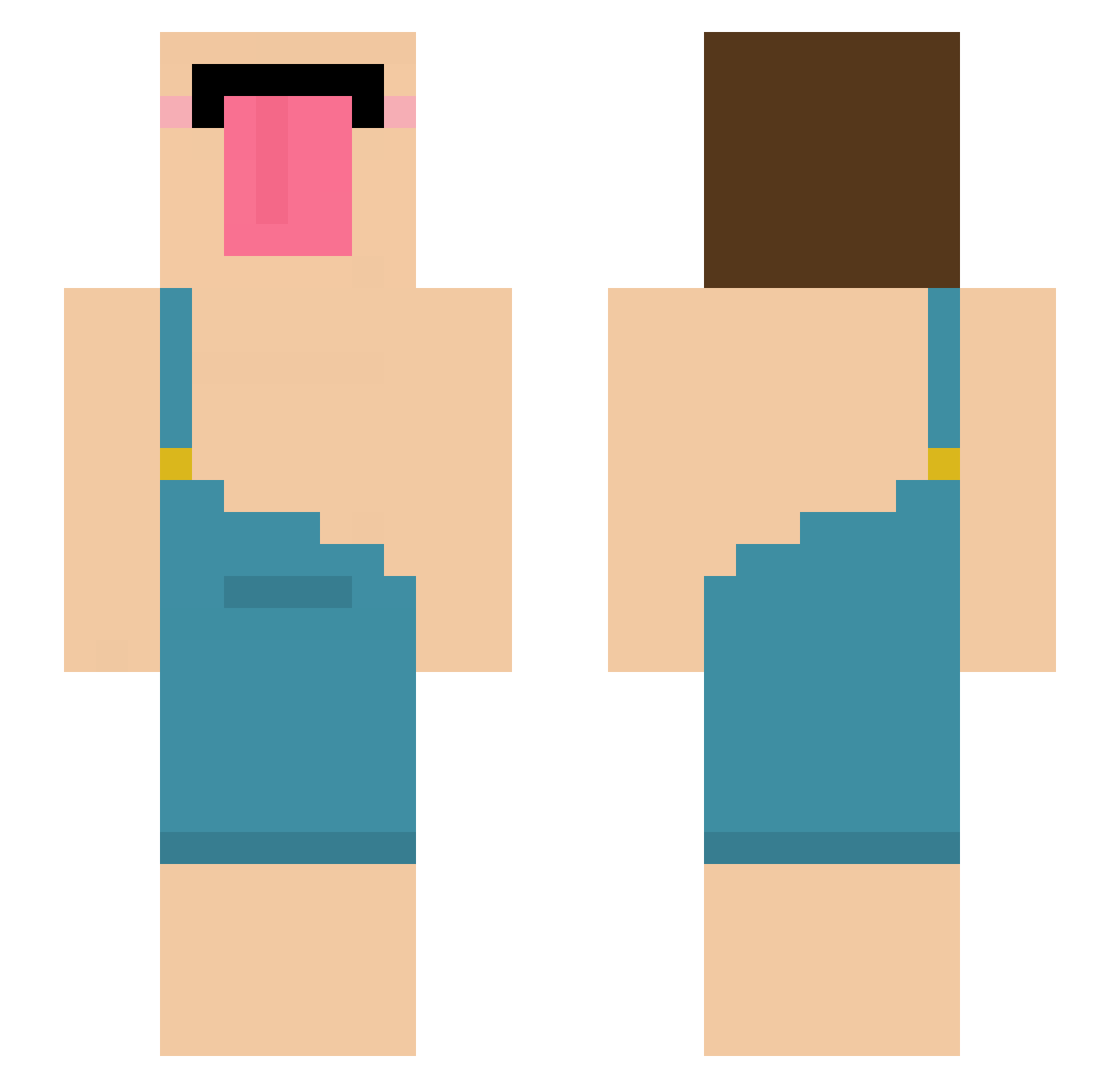 superboynin Minecraft skin, front and back view