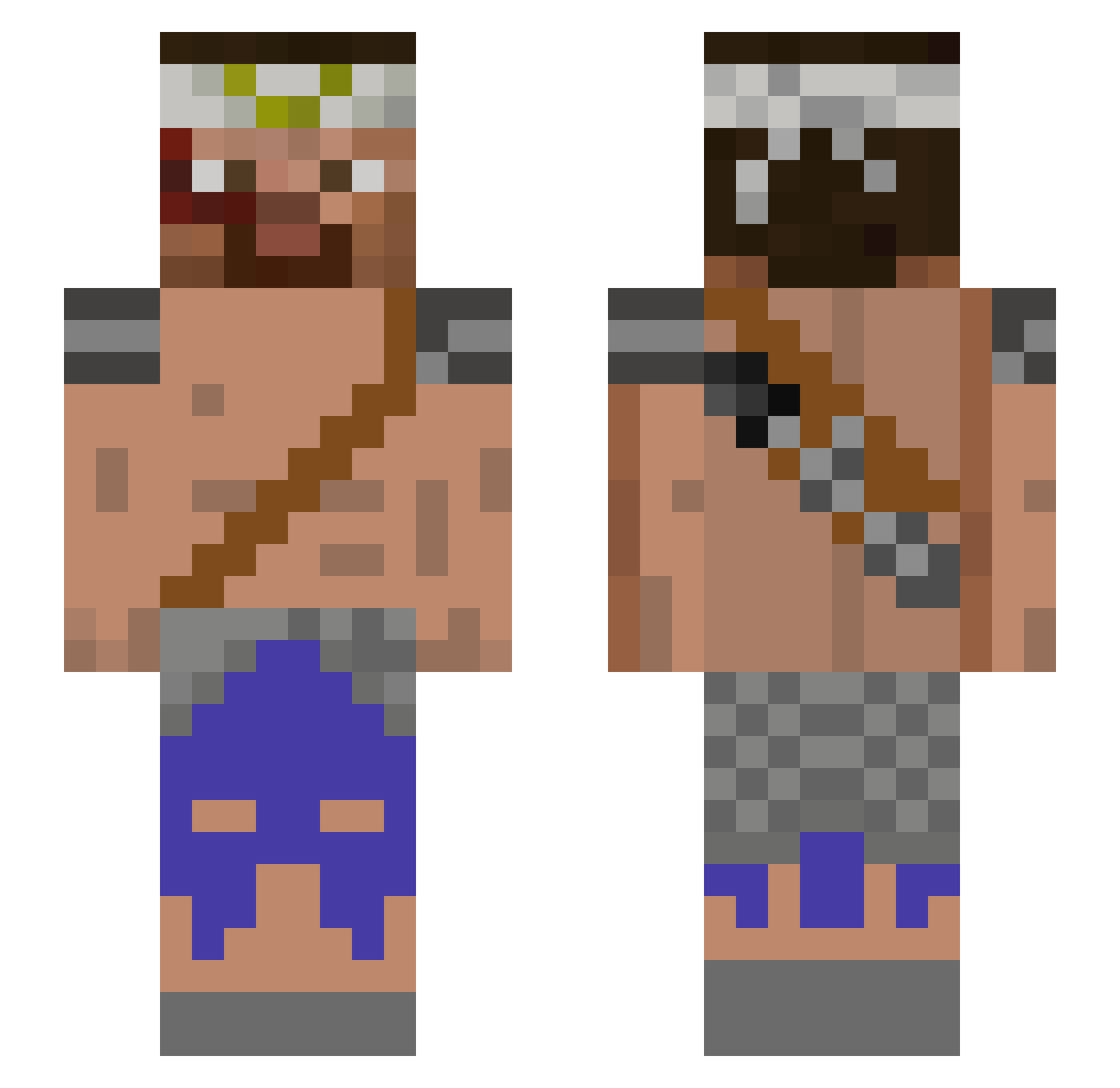 TMaier16 Minecraft skin, front and back view