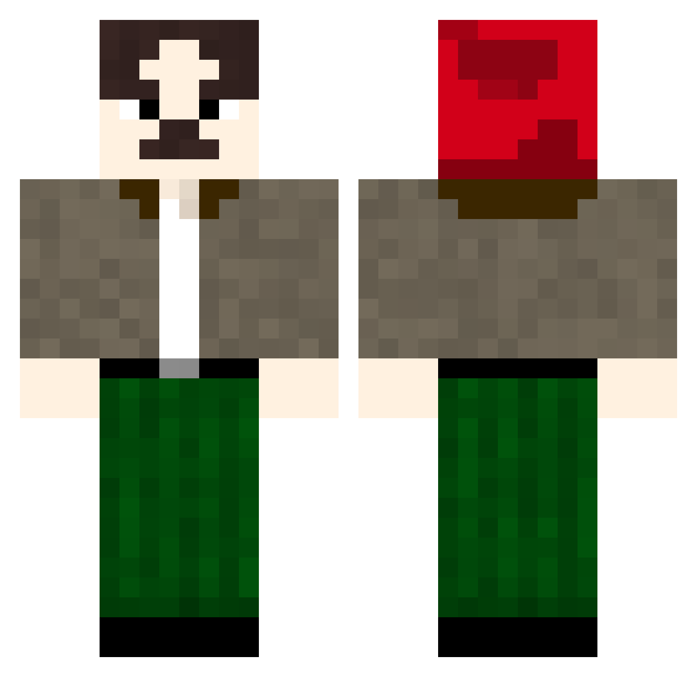 choclatthunda45 Minecraft skin, front and back view