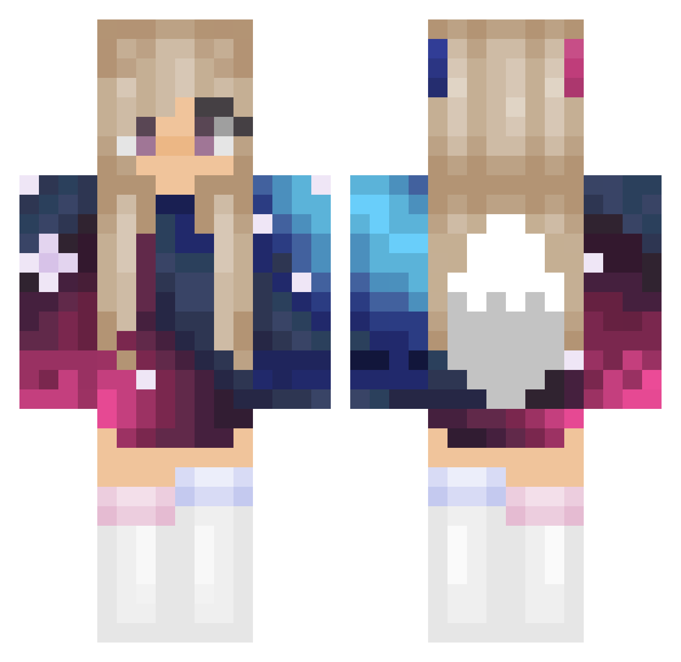 _Shaina_ Minecraft skin, front and back view