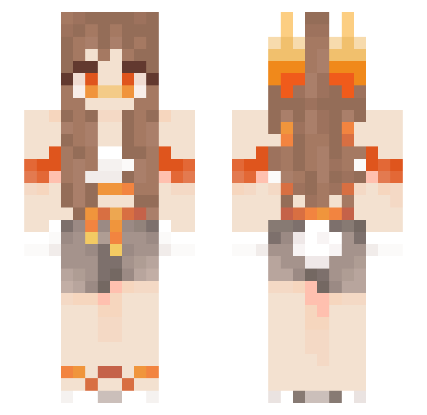 Springz_here Minecraft skin, front and back view