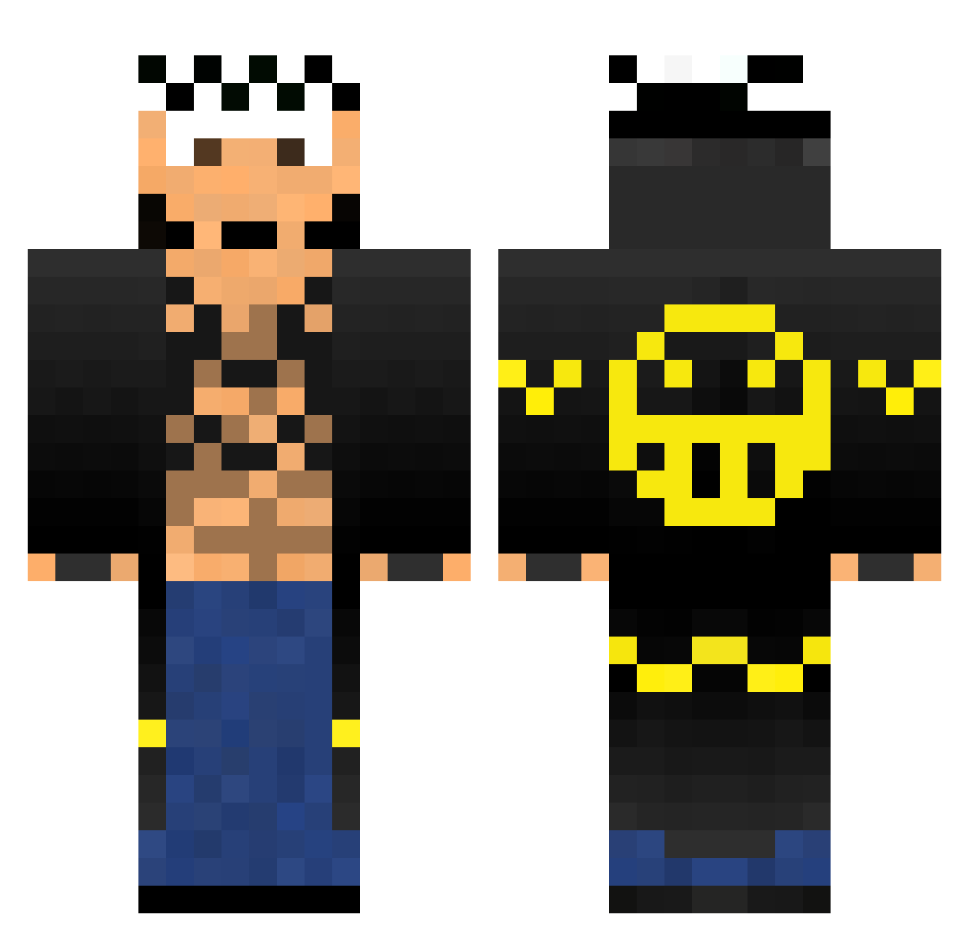 Nesseith Minecraft skin, front and back view
