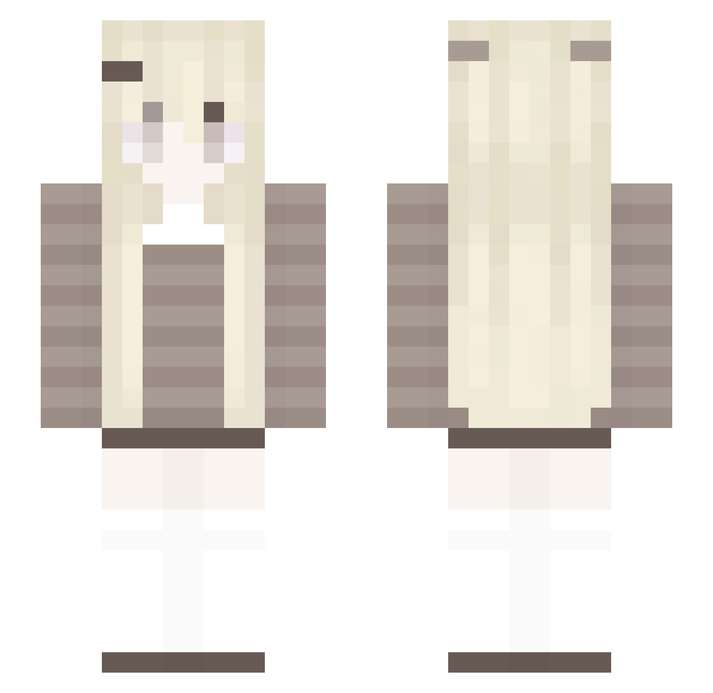 turnsour Minecraft skin, front and back view