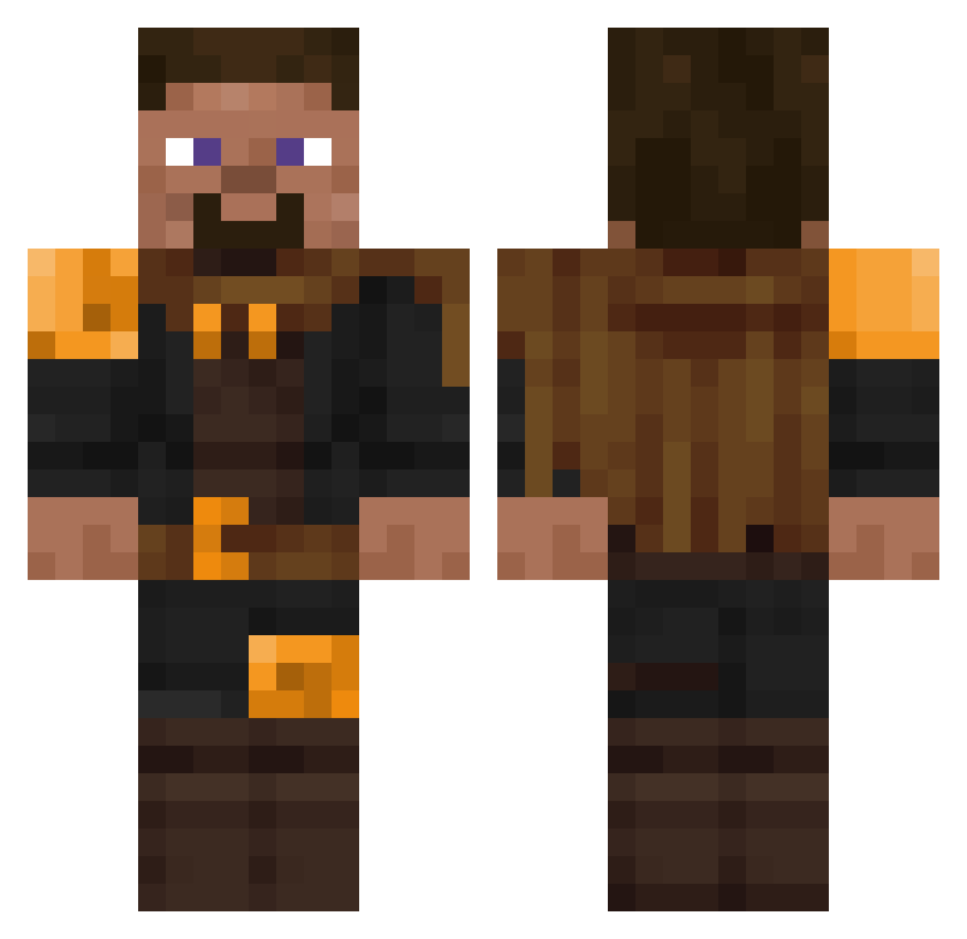 ElPouillon Minecraft skin, front and back view