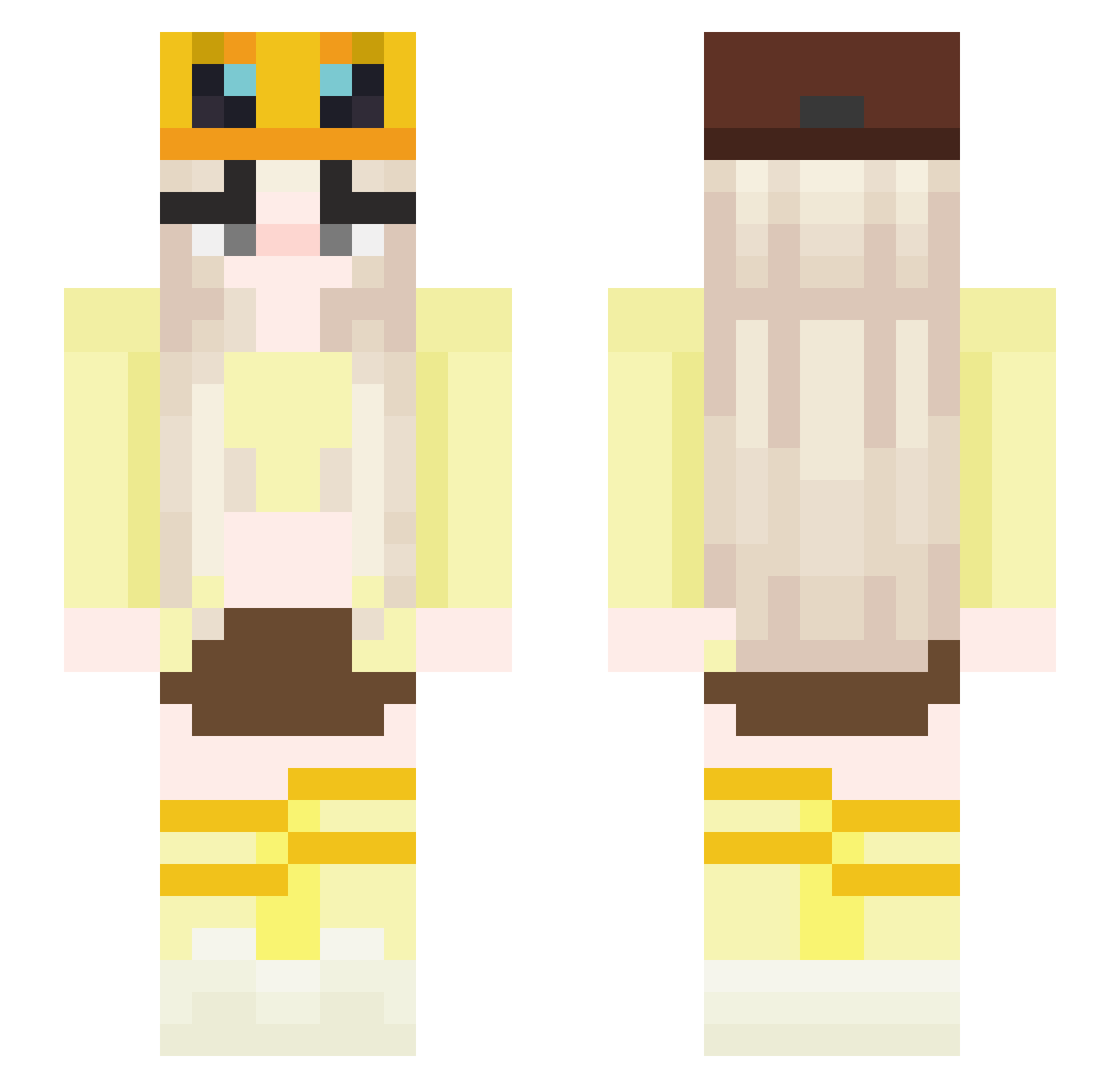 v_ito Minecraft skin, front and back view