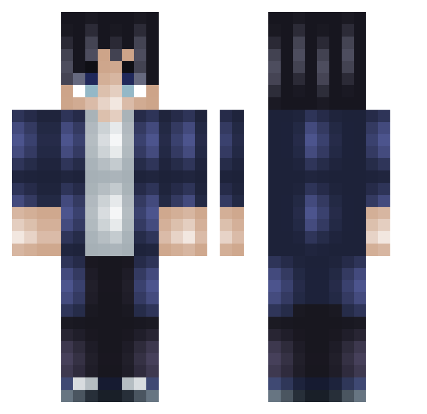 Unshakeablez28 Minecraft skin, front and back view