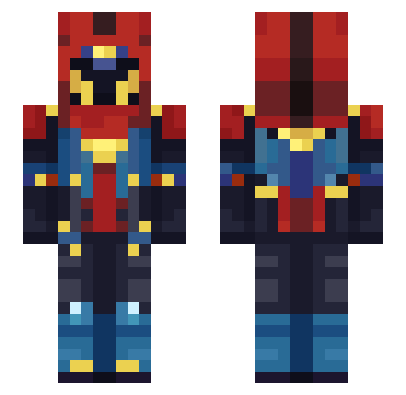 Sanya_BB Minecraft skin, front and back view