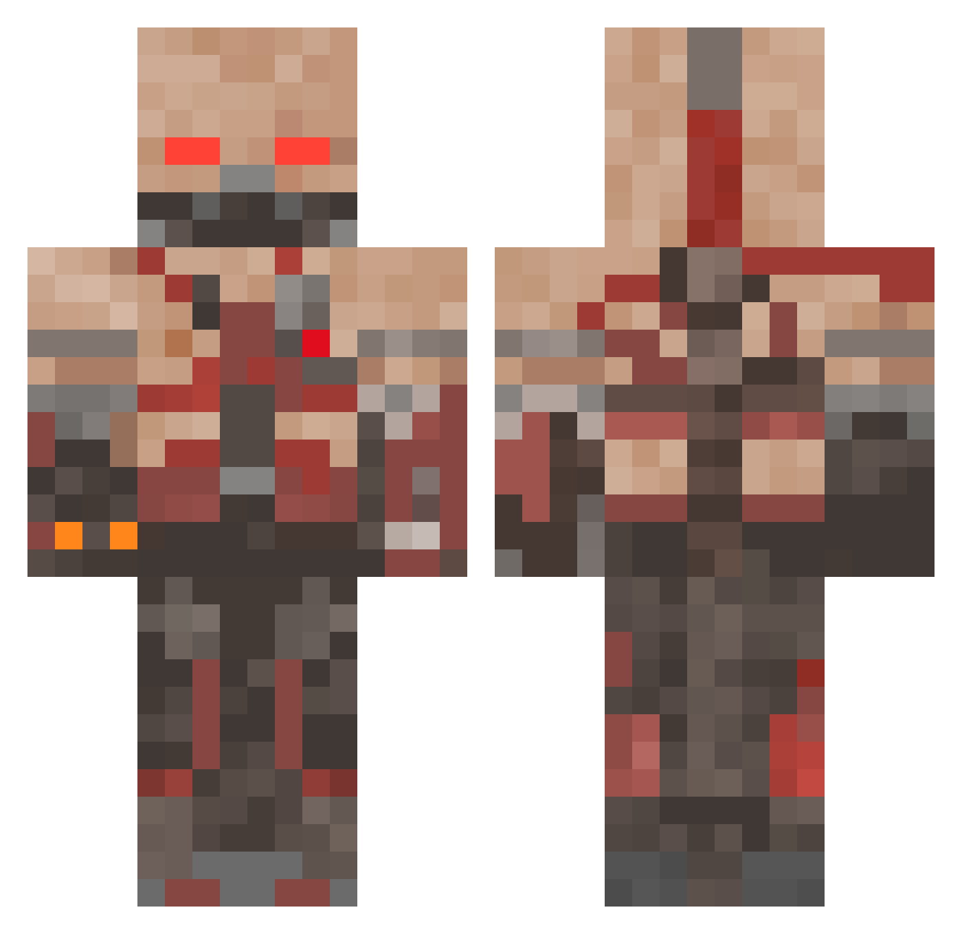 Alotofbadideas Minecraft skin, front and back view