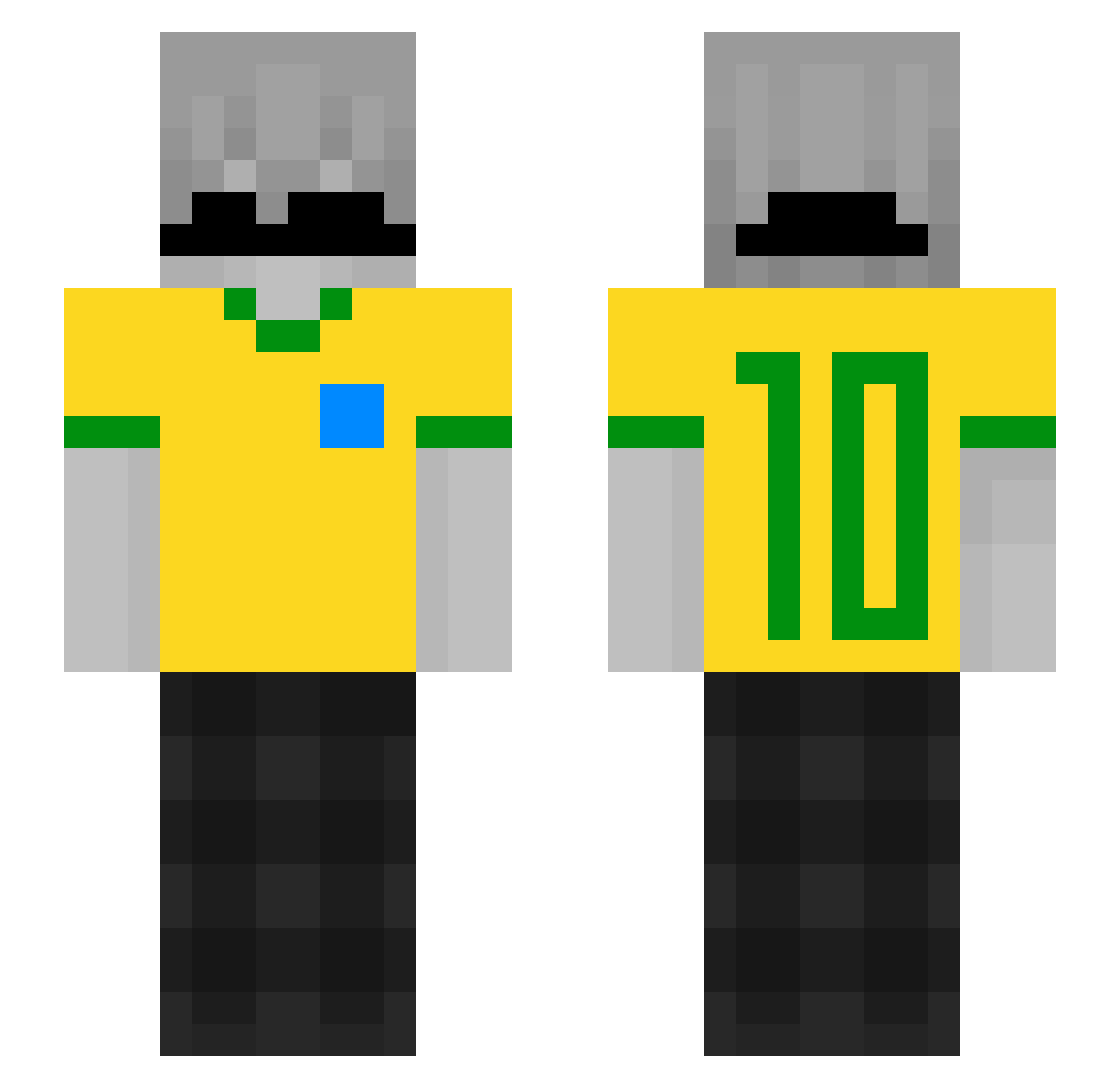 cowanyclt Minecraft skin, front and back view