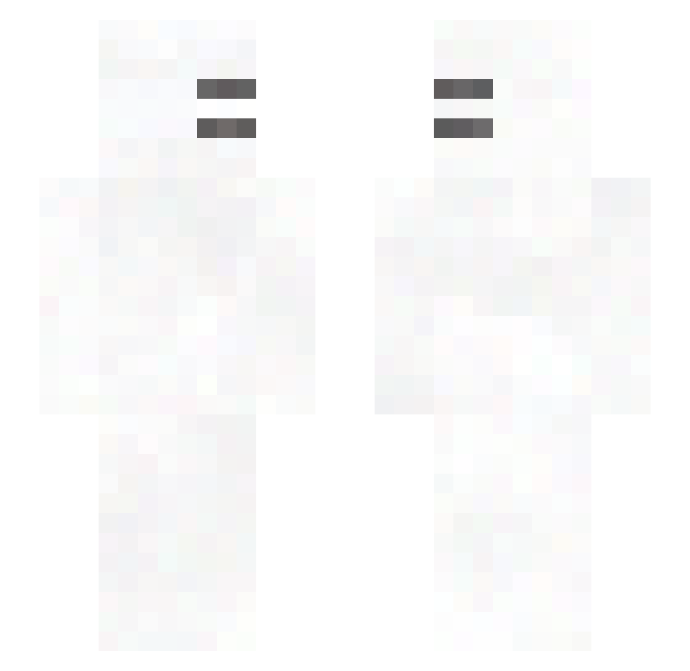 TRLVV Minecraft skin, front and back view