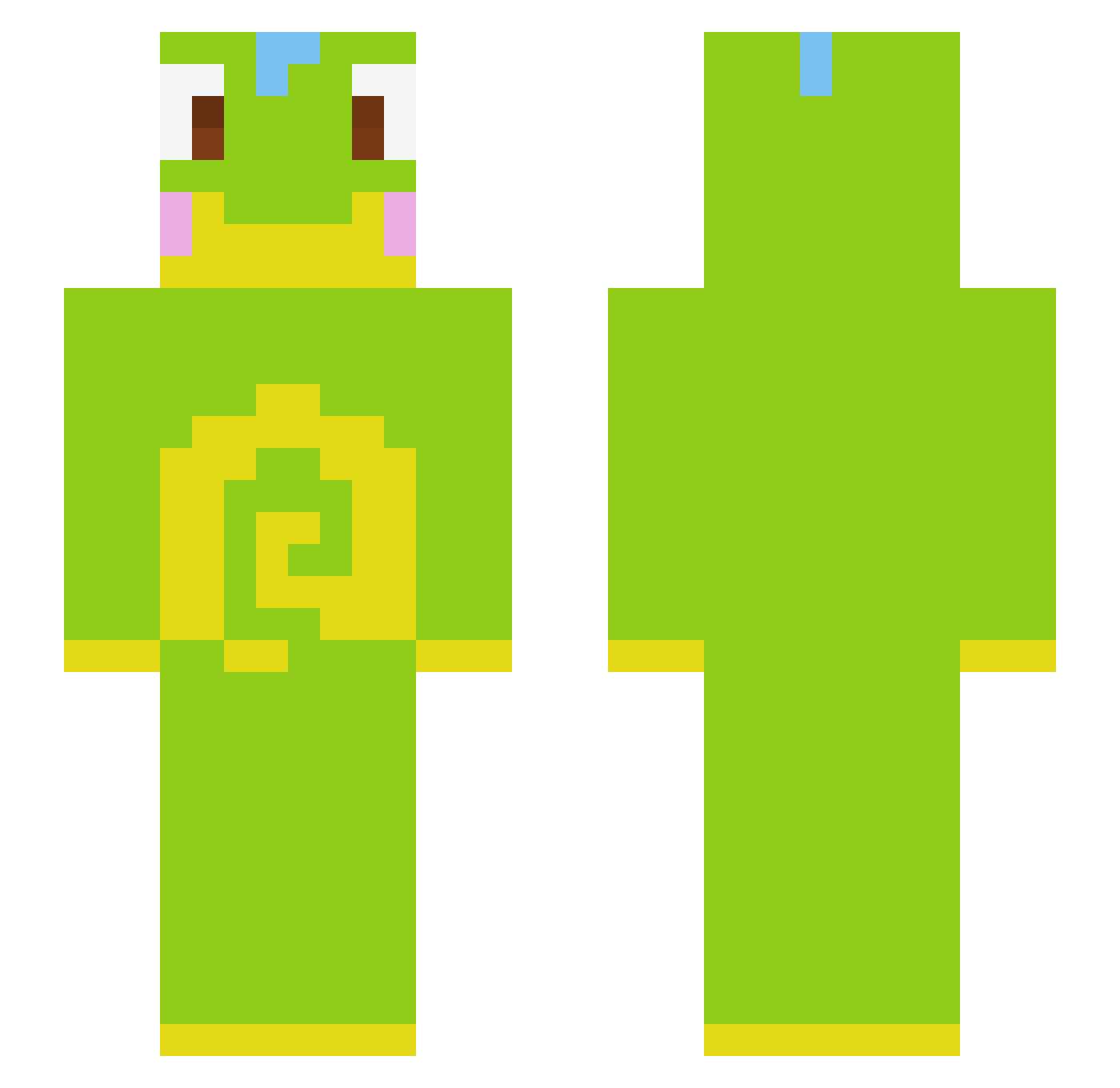 luikenn Minecraft skin, front and back view