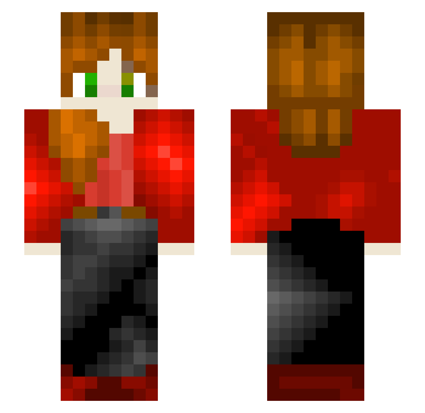 _Mikumay Minecraft skin, front and back view