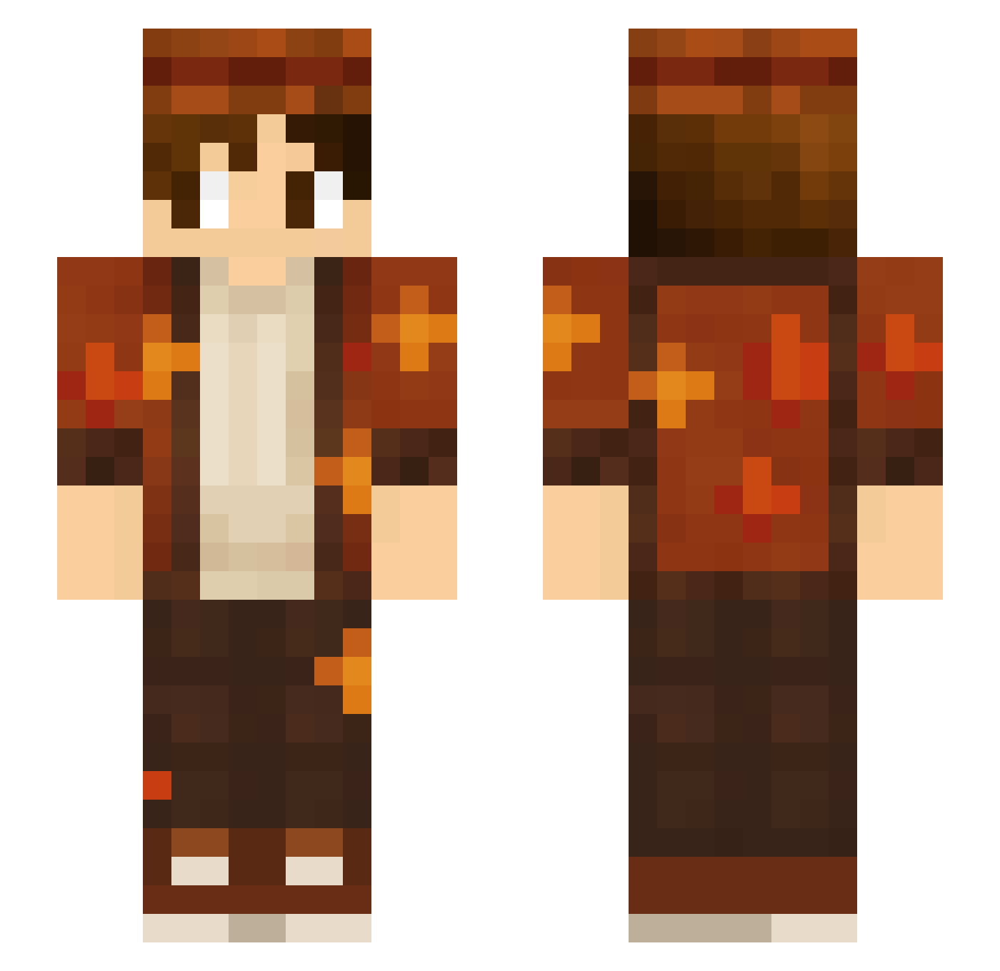 LINOOSS Minecraft skin, front and back view