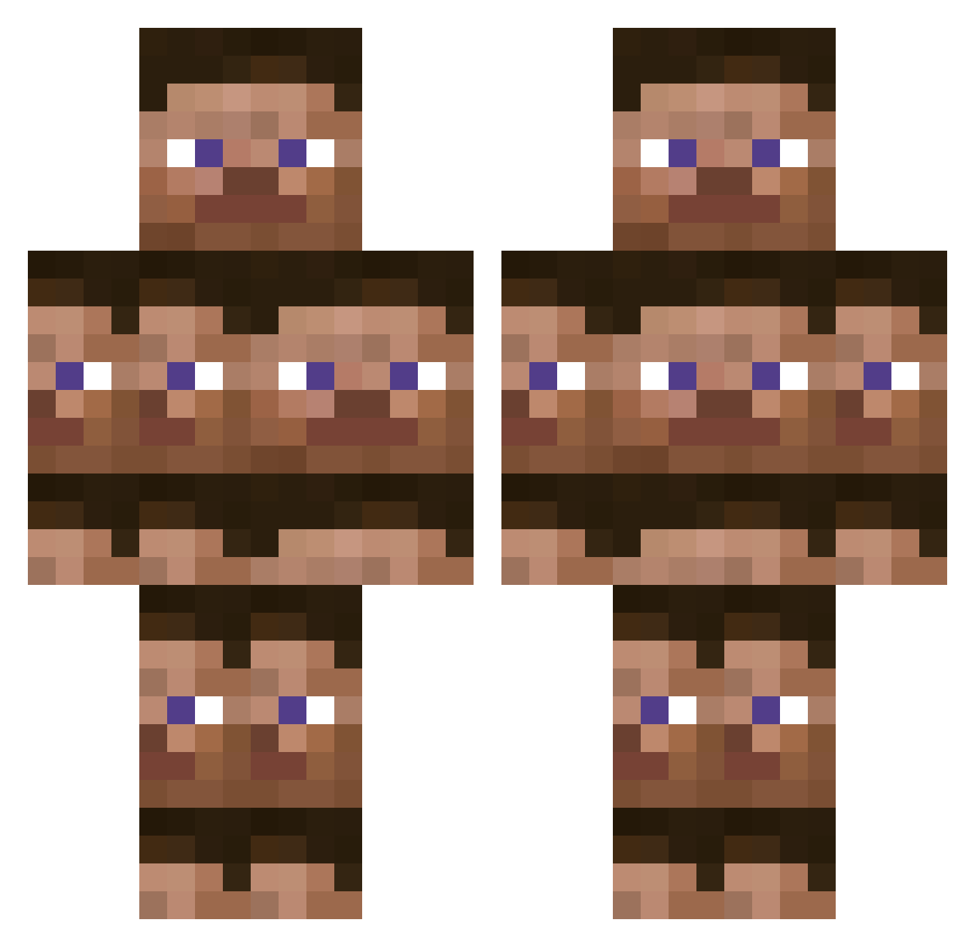 shonnnn Minecraft skin, front and back view