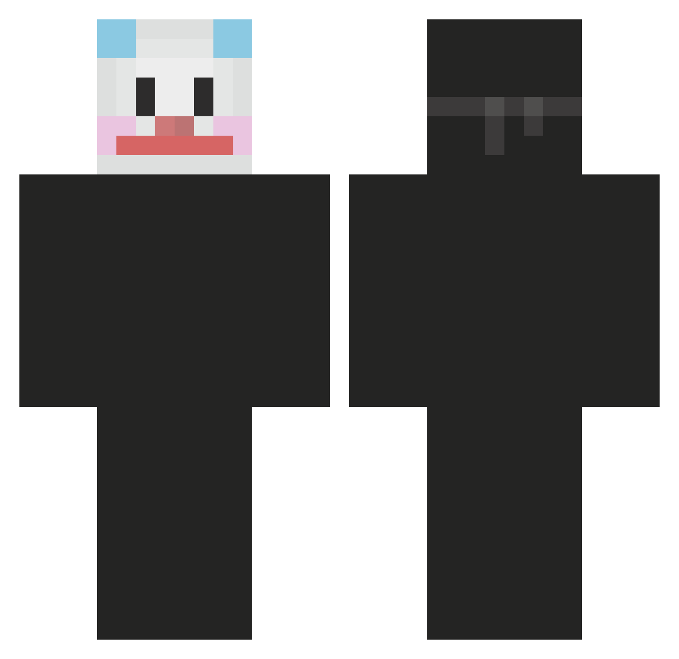 Swealy Minecraft skin, front and back view
