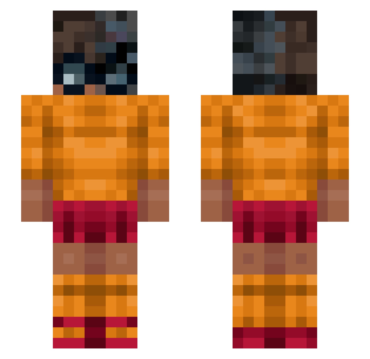 Caiiz_ Minecraft skin, front and back view