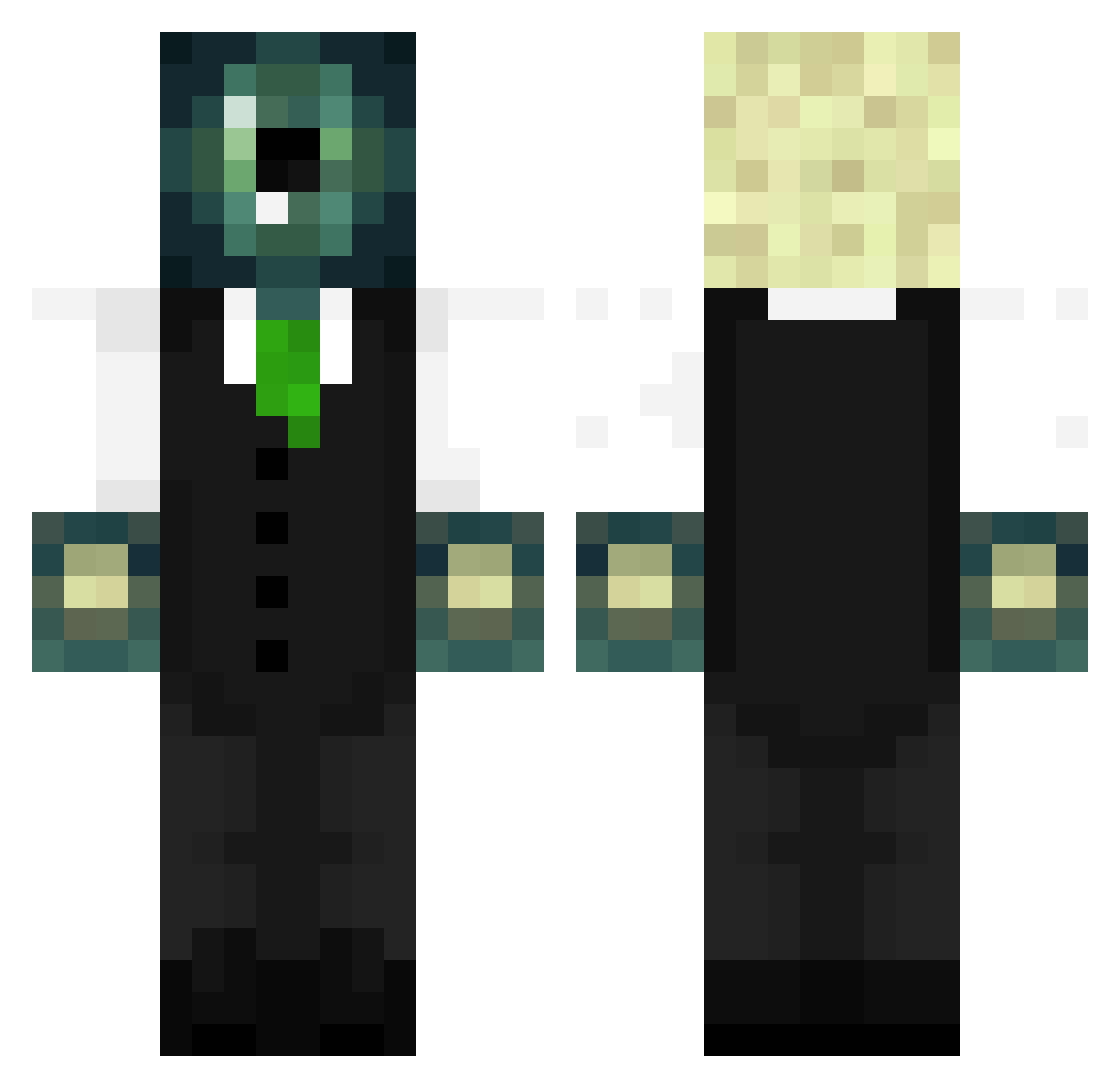 portal742 Minecraft skin, front and back view